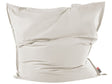 Large Bean Bag White Lounger Zip Giant Beanbag Beliani