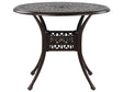 Garden Dining Table Brown Aluminium Round ø 90 cm Outdoor Vintage Beliani