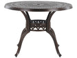 Garden Dining Table Brown Aluminium Round ø 102 cm Outdoor Retro Style Beliani