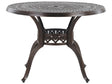 Garden Dining Table Brown Aluminium Round  102 cm Outdoor Retro Style Beliani