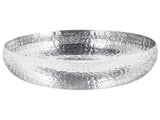Decorative Bowl Silver Metal Round Modern Living Room Glamour Decor Piece Beliani