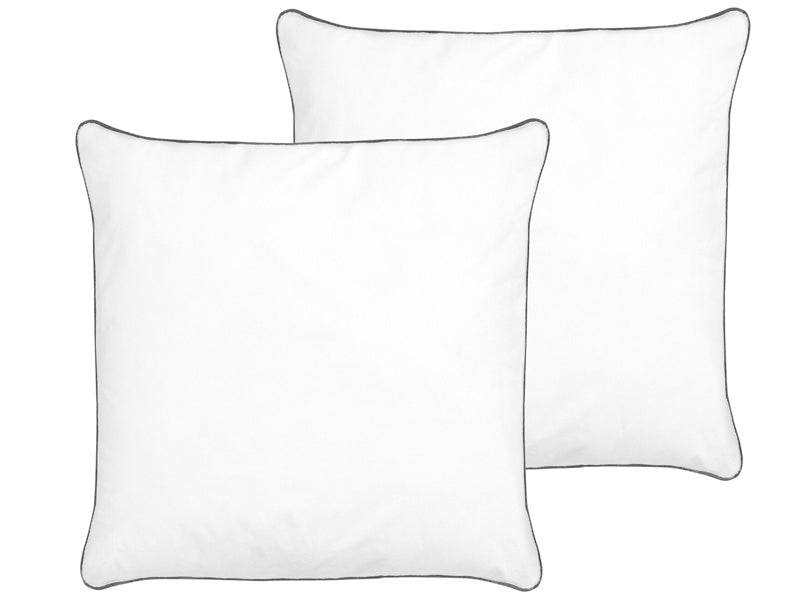 Set of 2 Bed Pillows White Cotton 80 x 80 cm Soft Beliani