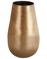 Flower Vase Gold Metal 27 cm Decorative Waterproof Modern Living Room Glamour Accent Piece Beliani