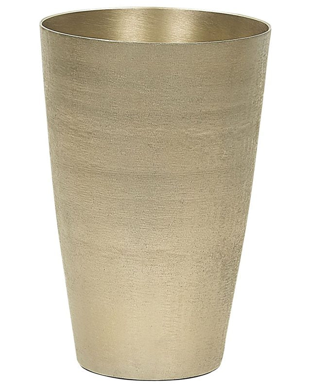 Flower Vase Gold Metal 31 cm Decorative Waterproof Modern Living Room Glamour Accent Piece Beliani