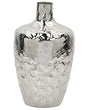 Flower Vase Silver Metal 33 cm Decorative Waterproof Modern Living Room Glamour Accent Piece  Beliani