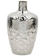 Flower Vase Silver Metal 39 cm Decorative Waterproof Modern Living Room Glamour Accent Piece  Beliani