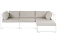 Outdoor Cushion Cover Set Beige Fabric Sofa Seat Back Side Pillow Cases Beliani