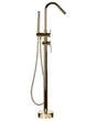 Bath Mixer Tap Gold Chrome Freestanding Modern Beliani