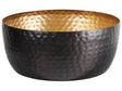 Decorative Bowl Black and Gold Metal Round Honeycomb Pattern Accent Home Decor Accessory Glam Design Beliani