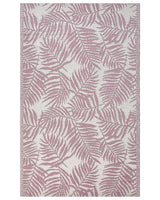 Outdoor Rug Mat Pink Synthetic 120 x 180 cm Palm Leaf Floral Pattern Modern Balcony Patio Terrace Beliani