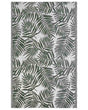Outdoor Rug Mat Dark Green Synthetic 120 x 180 cm Palm Leaf Floral Pattern Modern Balcony Patio Terrace Beliani