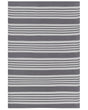 Outdoor Rug Mat Grey Synthetic 120 x 180 cm Striped Pattern Modern Beliani
