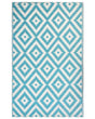 Outdoor Area Rug Blue 120 x 180 cm Terrace Patio Balcony Geometric Pattern Modern  Beliani