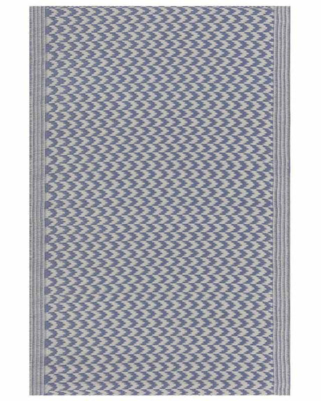 Outdoor Area Rug Navy Blue Synthetic Materials Rectangular 60 x 90 cm Chevron Pattern Balcony Accessories Beliani