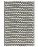 Outdoor Area Rug Grey Synthetic Materials Rectangular 120 x 180 cm Geometric Wavy Pattern Balcony Accessories Beliani