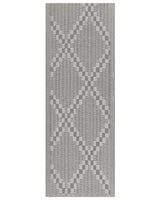 Outdoor Area Rug Grey 60 x 105 cm Jacquard Woven Patio Terrace Indoor Living Room Beliani