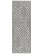Outdoor Area Rug Grey 60 x 105 cm Jacquard Woven Patio Terrace Indoor Living Room Beliani