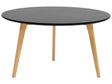 Coffee Table Black Oval Tripod Legs Solid Wood  80 cm Table Top Modern Contemporary Beliani