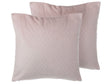 Set of 2 Decorative Cushions Pink Velvet Diamond Quilted 45 x 45 cm Glamour Beliani