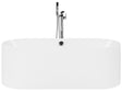 Bath White with Silver Sanitary Acrylic Single 170 x 75 cm Freestanding Modern Beliani