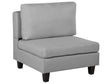 1-Seat Section Light Grey Fabric Upholstered Armchair Module Piece Beliani