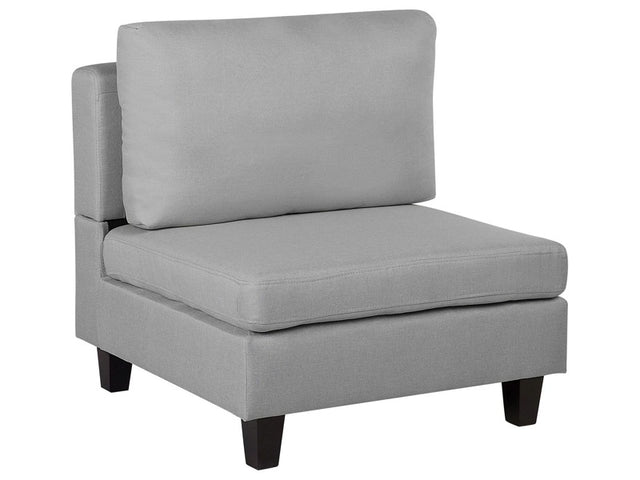 1-Seat Section Light Grey Fabric Upholstered Armchair Module Piece Beliani