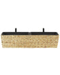 Plant Pot Beige Water Hyacinth Weave Rectangular 80 x 20 cm Synthetic with Drain holes Beliani