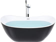 Bath Black with Silver Sanitary Acrylic Single 170 x 77 cm Freestanding Modern Beliani