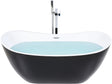 Bath Black with Silver Sanitary Acrylic Single 170 x 77 cm Freestanding Modern Beliani