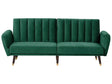 Sofa Bed Green Sleeper Convertible Velvet Upholstery Elegant Glam Modern Living Room Bedroom Beliani