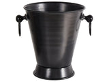Ice Bucket Silver Metal with Handles Modern Champagne Cooler Glamour Home Accessory Beliani