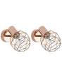 Wall Lamps Copper Metal Cage Shade Adjustable Light Position Modern Beliani