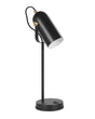 Desk Lamp Black Metal 48 cm Spotlight Shade Adjustable Industrial Home Office Beliani