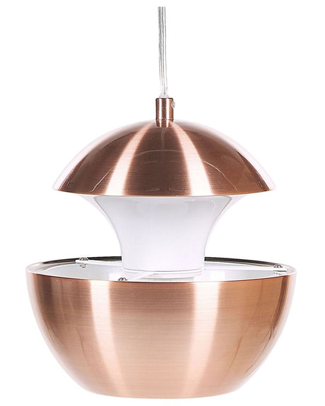 Pendant Lamp Copper Metal White Inner Modern Design Hanging Kitchen Lighting Beliani