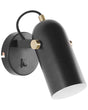 Wall Lamp Black Metal 17 cm Spotlight Shade Adjustable Industrial Home Office Beliani