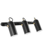 Wall Lamp Black Metal 3 Light Spotlight Shade Adjustable Industrial Home Office Beliani
