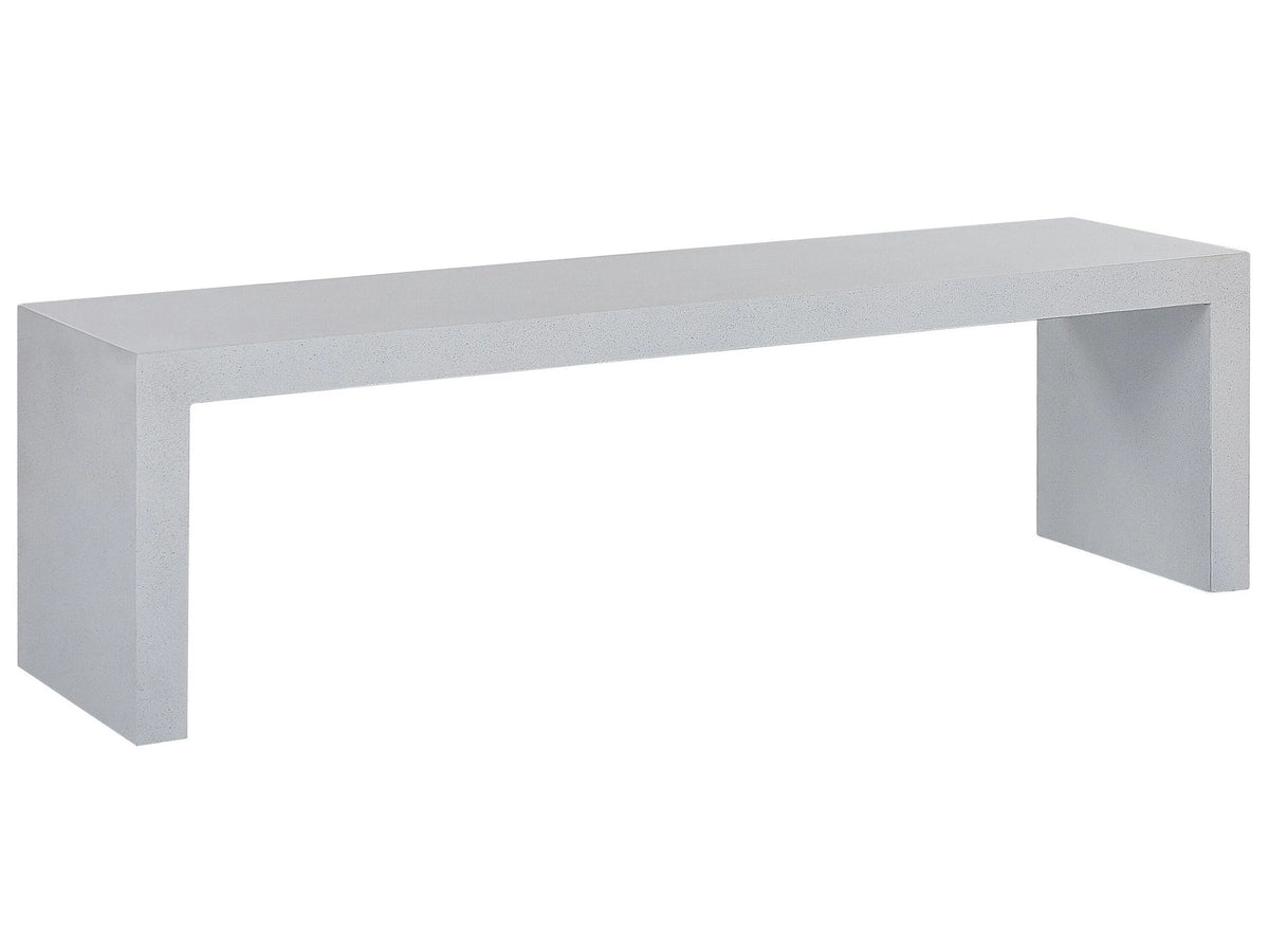 Garden Bench Concrete White 40 x 150 x 40 cm 3 Seater Beliani