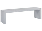 Garden Bench Concrete White 40 x 150 x 40 cm 3 Seater Beliani