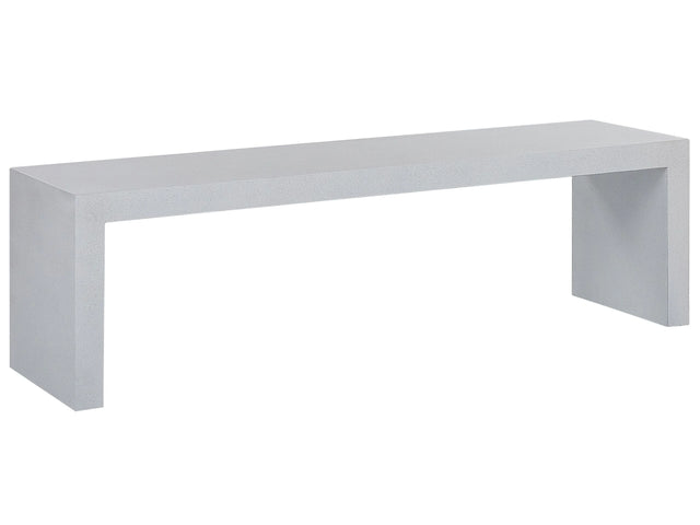 Garden Bench Concrete White 40 x 150 x 40 cm 3 Seater Beliani