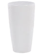 Indoor Outdoor Plant Flower Pot White Stone Mixture High Gloss Round Tall 40 cm Modern Design Beliani