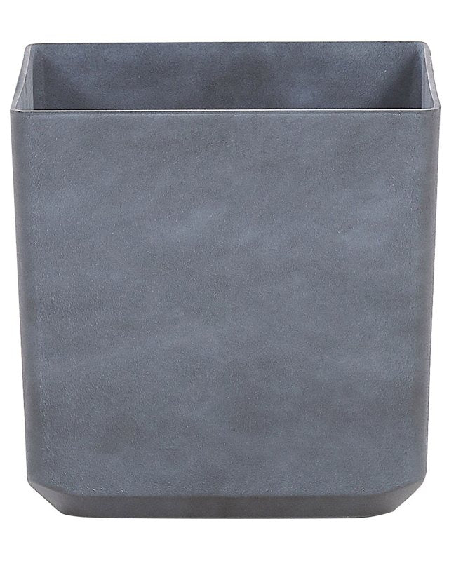 Outdoor Indoor Flower Plant Pot Grey Stone Mixture Square 43 x 43 cm UV Resistant Beliani