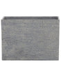Plant Pot Grey Stone 34 x 80 x 56 cm Indoor Outdoor Rectangular Planter Beliani