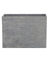 Plant Pot Grey Stone 50 x 70 x 29 cm Indoor Outdoor Rectangular Planter Beliani