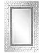 Wall Mounted Hanging Mirror Silver Rectangular 60 x 90 cm Modern Glamour Living Room Bedroom Decoration Beliani