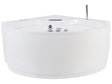 Corner Whirlpool Bath Acrylic White Massage Jets  150 cm with LED Bluetooth Speaker Beliani