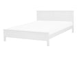 Bed Frame White Pine Wood EU Double Size 4ft6 Scandinavian Style Beliani