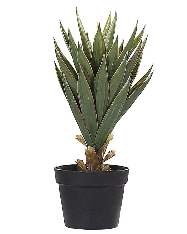 Artificial Potted Aloe Vera Green and Black Synthetic 52 cm Material Decorative Indoor Accessory Beliani