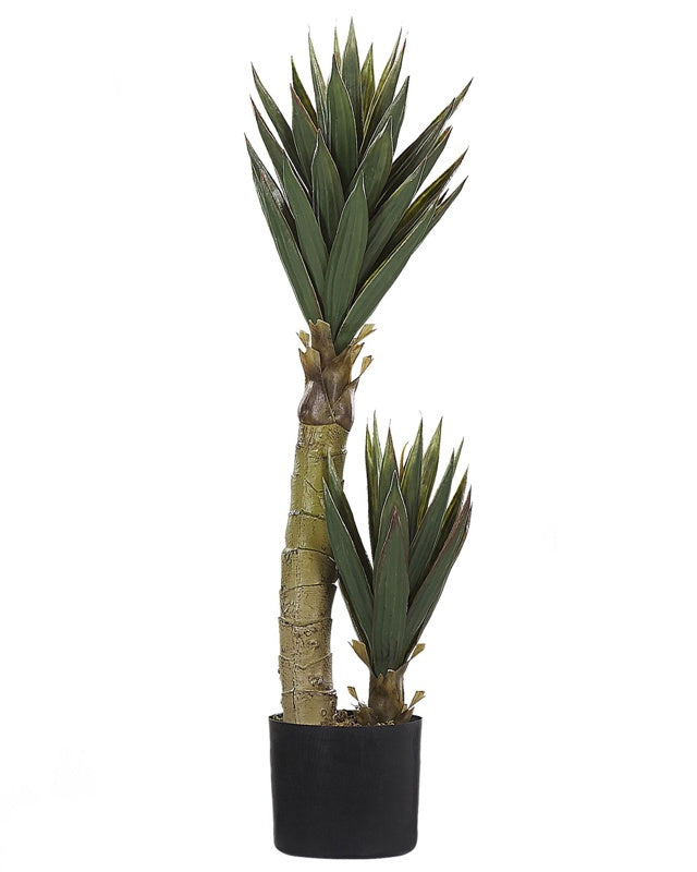 Artificial Potted Aloe Vera Green and Black Synthetic 90 cm Material Decorative Indoor Accessory Beliani