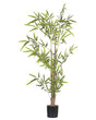 Artificial Potted Bamboo Plant Green and Black Synthetic Material 100 cm Decorative Indoor Accessory Beliani