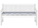 Outdoor Seat Pad Blue and White Polyester Water Resistant Striped Bench Cushion 152 x 54 cm Garden Beliani